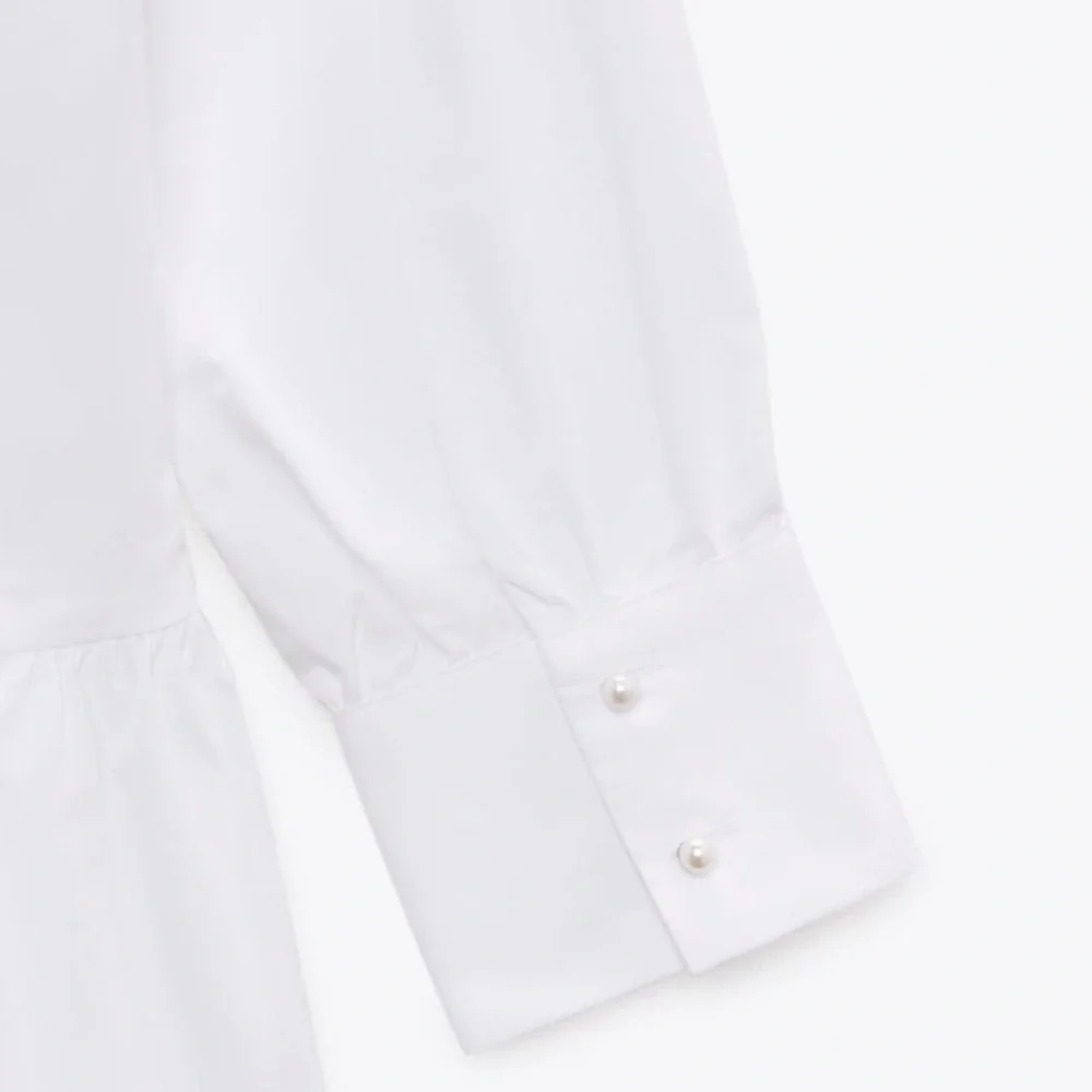 Zara Voluminous Poplin Dress - Picture 6 of 14